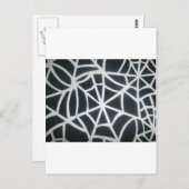 Carte Postale Motif géométrique Gras noir et blanc Spider Web (Devant / Derrière)