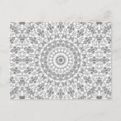 Carte Postale Motif géométrique gris Mandala (Devant)