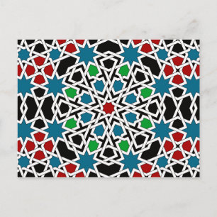 Carte postale motif géométrique islamique