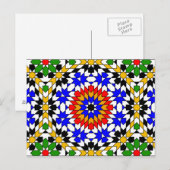 Carte postale motif géométrique islamique (Devant / Derrière)