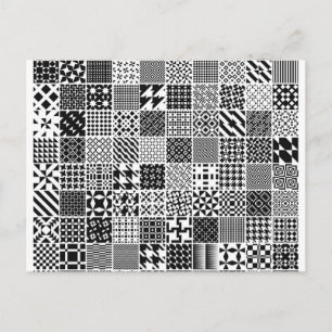 Carte postale Motif géométrique monochrome
