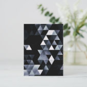 Carte Postale Motif géométrique noir et blanc Abstrait cool (Debout devant)