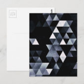 Carte Postale Motif géométrique noir et blanc Abstrait cool (Devant / Derrière)