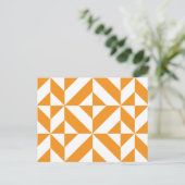 Carte Postale Motif géométrique orange brûlé de cube en Deco (Debout devant)