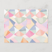 Carte Postale Motif géométrique Pastel | Aquarelle colorée (Devant)
