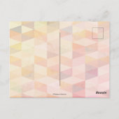 Carte Postale Motif géométrique Triangle souple (Dos)