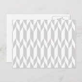 Carte Postale Motif graphique Abstrait blanc et gris pastel. (Devant / Derrière)