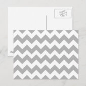 Carte postale Motif Grey Chevron (Devant / Derrière)