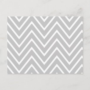 Carte Postale Motif gris et blanc Chevron 2