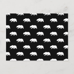 Carte Postale Motif grizzli noir et blanc