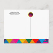 Carte Postale MOTIF HARLEQUIN MARDI GRAS Losanges colorés (Dos)