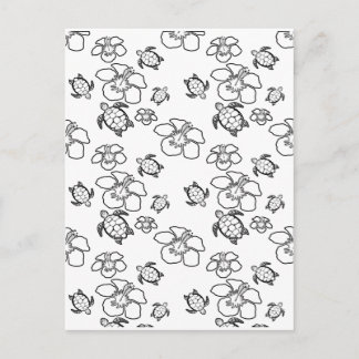 Carte postale Motif hawaïen pour adultes