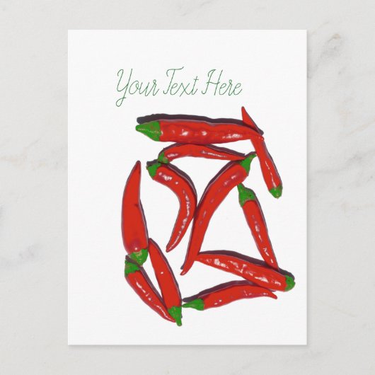Carte Postale Motif Hot Red Chili Peppers (Devant)