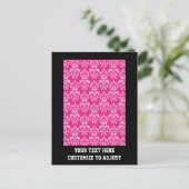 Carte Postale Motif humide rose chaud (Debout devant)