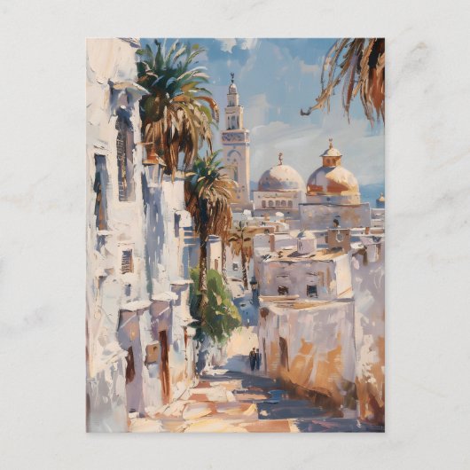 Carte Postale Motif impressionniste de Tunis (Devant)