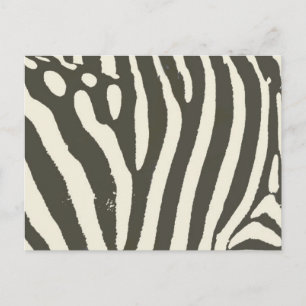 Carte Postale Motif imprimé animal à rayures zèbres modernes