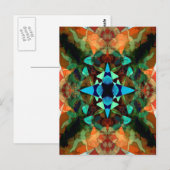 Carte Postale Motif Inkblot Abstrait (Devant / Derrière)