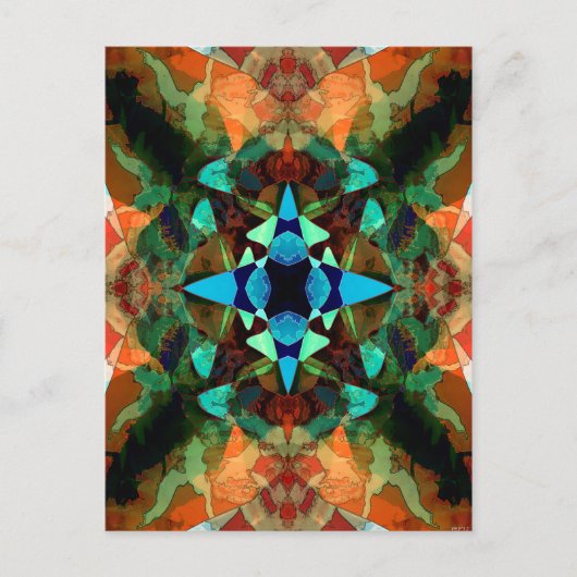 Carte Postale Motif Inkblot Abstrait (Devant)