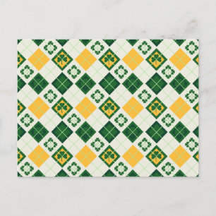Carte Postale Motif irlandais de la Saint Patrick