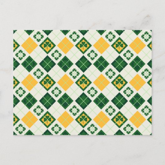 Carte Postale Motif irlandais de la Saint Patrick (Devant)