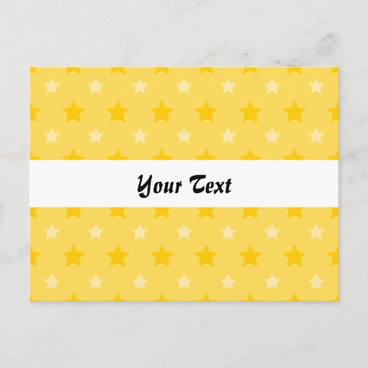 Carte Postale Motif jaune avec des étoiles (Devant)