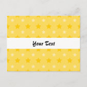 Carte Postale Motif jaune avec étoiles (Devant)
