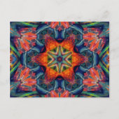 Carte Postale Motif Kaleidoscope couleur psychédélique (Devant)