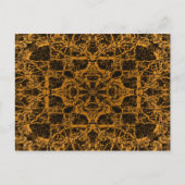 Carte Postale Motif kaléidoscope jaune (Devant)