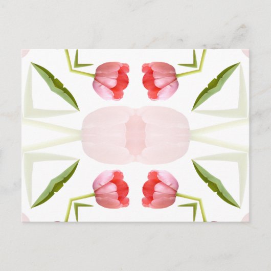 Carte Postale Motif Kaleidoscope rose Tulip (Devant)