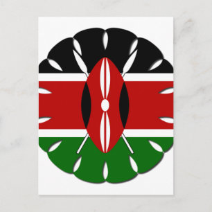 Carte Postale Motif kenyan rond : un symbole national