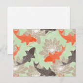 Carte Postale Motif Koi (Devant / Derrière)