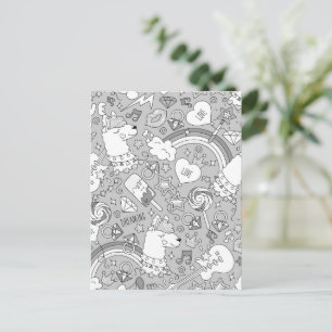 Carte Postale motif lama 4