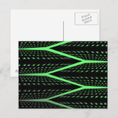 Carte Postale Motif laser vert (Devant / Derrière)