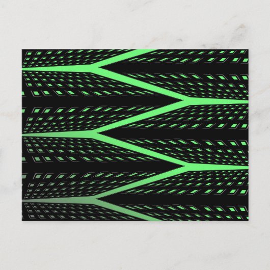 Carte Postale Motif laser vert (Devant)