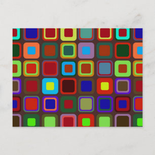 Carte Postale Motif les années 70 rétro