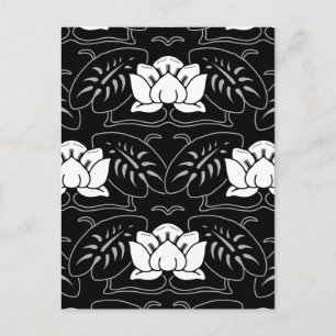 Carte Postale Motif Lily Eau Noire