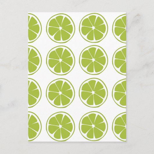 Carte Postale Motif Lime vert Fruit Lime (Devant)