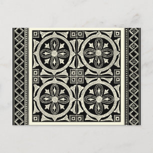 Carte Postale Motif Mandala noir et blanc par Vision Studio