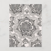 Carte Postale Motif Mandala super noir et blanc (Devant)