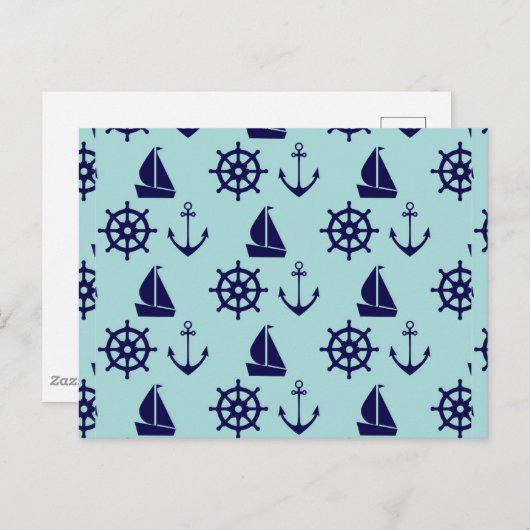 Carte Postale Motif Marin (Devant / Derrière)