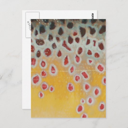 Carte Postale Motif marron (Devant / Derrière)