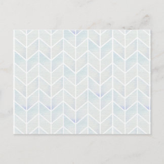 Carte Postale Motif moderne de chevron de menthe de pastel