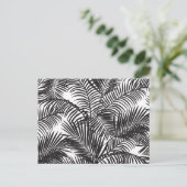 Carte Postale Motif moderne de palmiers tropicaux noirs (Debout devant)
