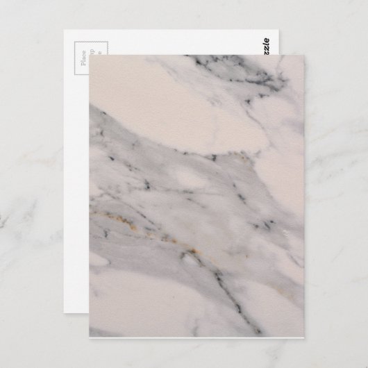 Carte Postale Motif moderne en marbre noir gris rose (Devant / Derrière)