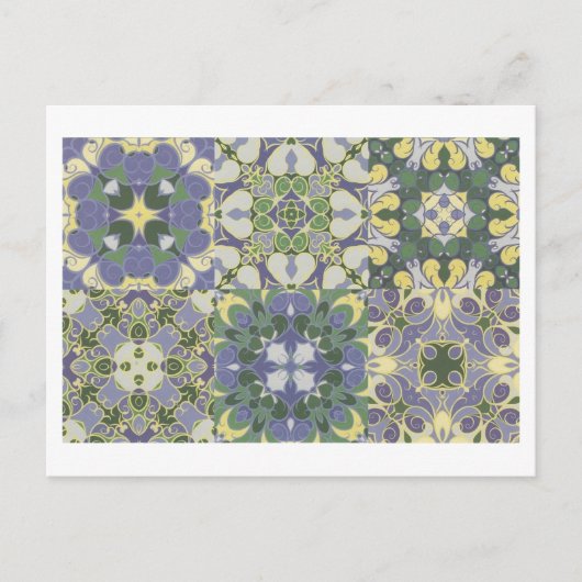 Carte postale Motif mosaïque (Devant)