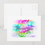 Carte Postale Motif multicolore coloré personnalisable (Devant / Derrière)