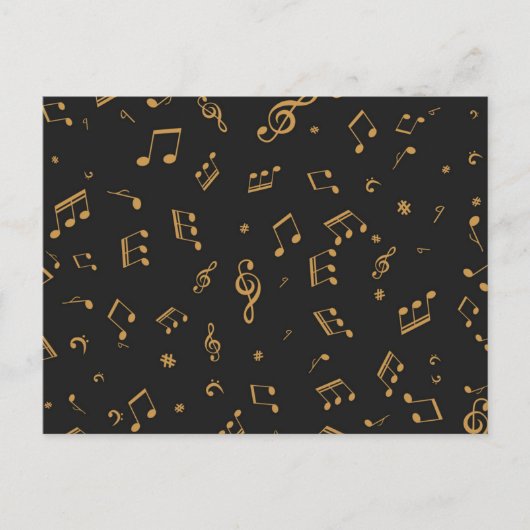 Carte Postale Motif musical (Devant)