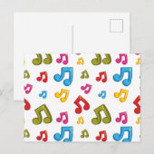 Carte Postale Motif musical (Devant / Derrière)