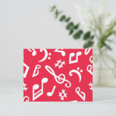 Carte Postale Motif musical (Debout devant)