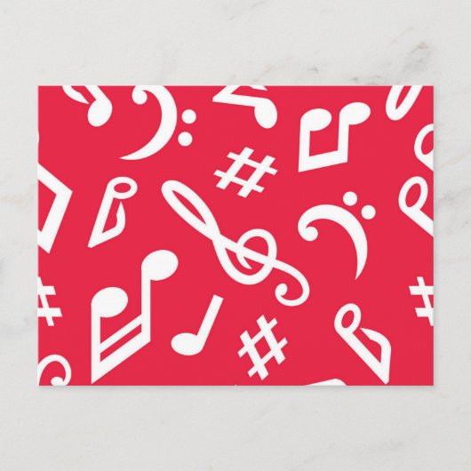 Carte Postale Motif musical (Devant)